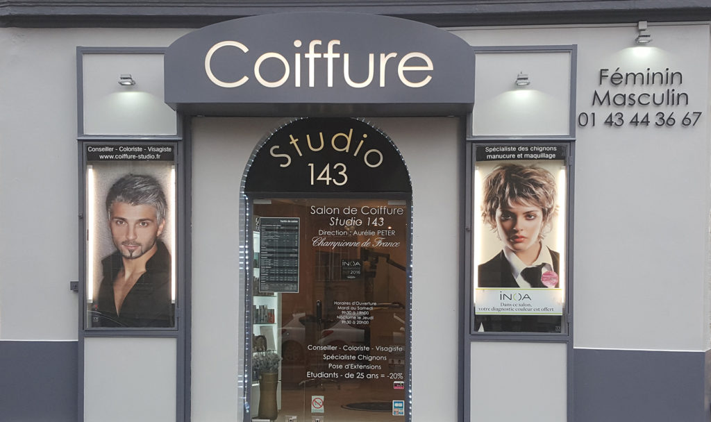 devanture coiffure studio143